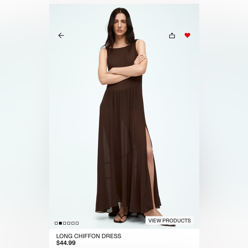 Long Chiffon Dress H&M Size XXL Perfect dress for elegant summer looks!